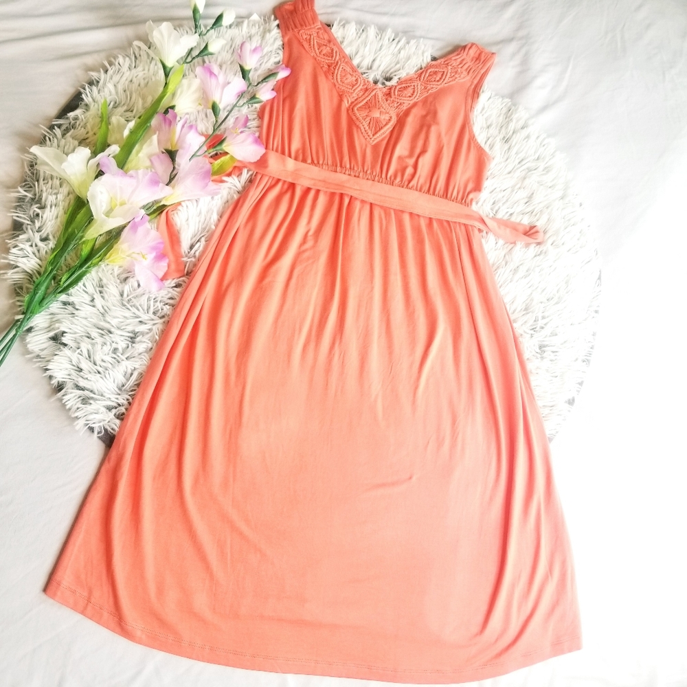 Liz lange maternity knit dress sunbeam pink